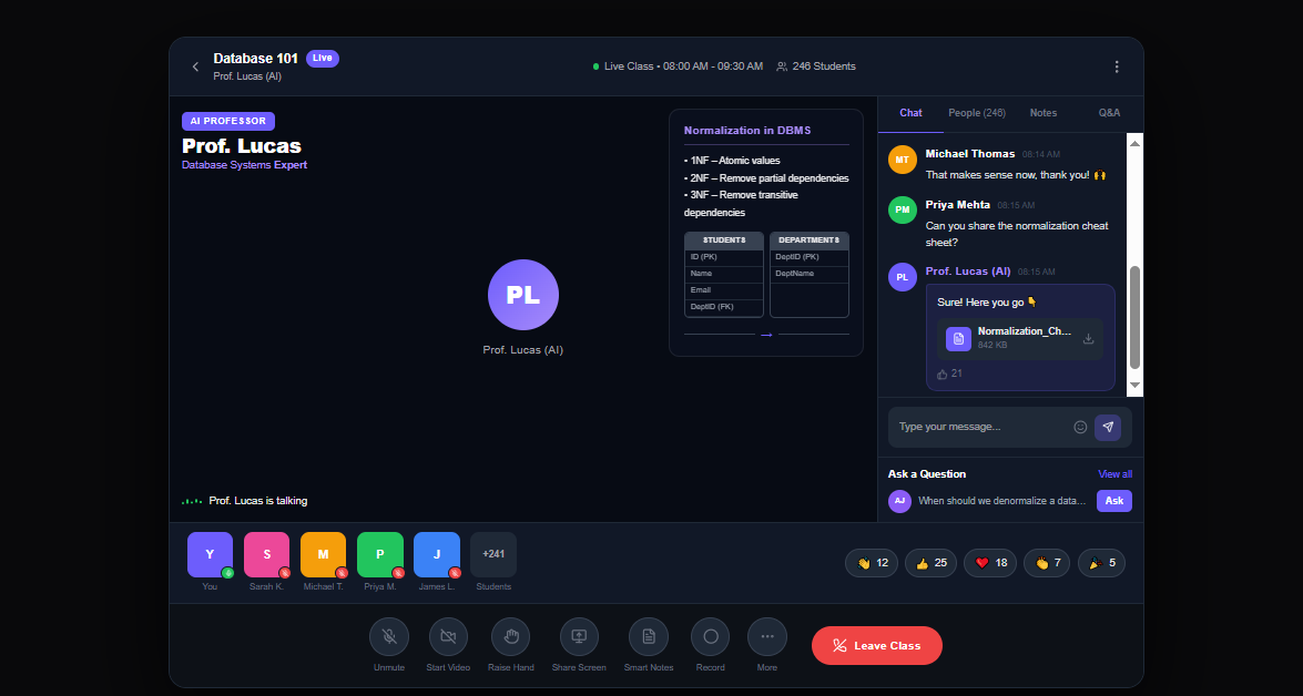 Live Interaction feature